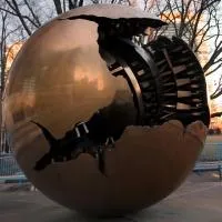 Шар пустотелый медь (198301) монтаж - сфера арт-объект ø 1000 мм. пустотелая  в Челябинске