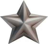 Звезда из нержавеющей стали декор на стелу в Челябинске (518508)