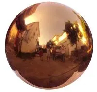 Шар полированный из меди (198300) монтаж - сфера арт-объект ø 1000 мм. пустотелая  в Челябинске