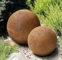 Шары сталь кортен 2 штуки декор (518937) ∅ 1,35 - 0,85 м. Челябинск 
