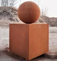 Шар — стальной куб кортен (518929) ∅ 500 мм. Челябинск 