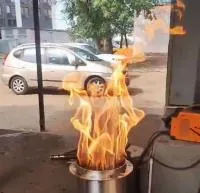 Горелка газовая ГВД 379 10 89 00 ПС (518307) монтаж вечный огонь ø 154 мм. ветроустойчивая  в Челябинске