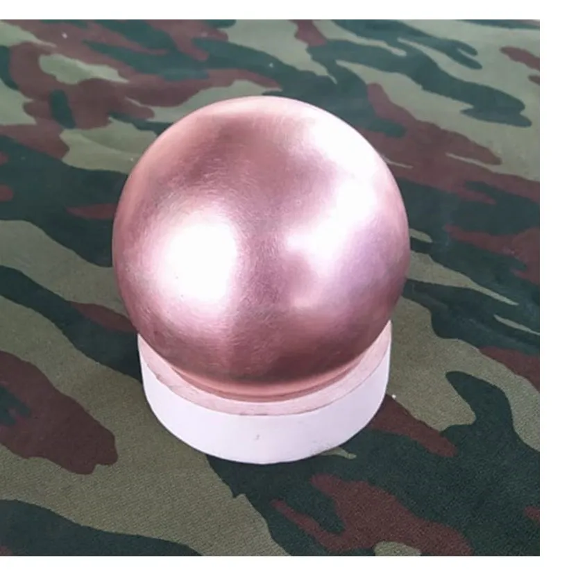 Шлифованная медная сфера - диаметр 100 миллиметров. Толщина стенки 1,5 миллиметра. Производство медных шаров - Челябинск, NSO-PiroClub